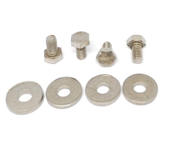 M6 SS Bolt with SS Washer for Prismatic LiFePo4 100Ah Cells, set of bolts and washers