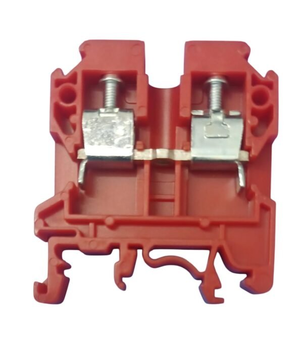 KUT 4 TERMINALS FOR DIN RAIL PANEL RED 10 NOS, BLACK 10 NOS AND GREEN 5 NOS COMBO of 25 nos Elmex make 800V/32A/4 sqmm/ 0.5Nm DIN Rail Terminal Blocks, 4mm Screw Type, - Image 4