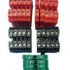 KUT 4 TERMINALS FOR DIN RAIL PANEL RED 10 NOS, BLACK 10 NOS AND GREEN 5 NOS COMBO of 25 nos Elmex make 800V/32A/4 sqmm/ 0.5Nm DIN Rail Terminal Blocks, 4mm Screw Type,