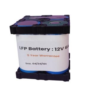 12V 6Ah LFP Semi-Finished 'PRE SPOT Welded' Rechargable Battery Pack for Making Your own Pack for E Bike, EV, Solar, Lighting Power Pack, scooty Start-up Battery Without BMS,